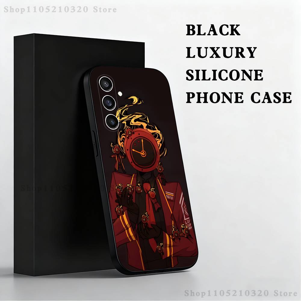 Чехол для телефона L-Limbus Company Game для Samsung S 25,24,23,22,30,21,10,9,Ultra,Plus,Lite,FE,4,5 G Черный Мягкий Чехол