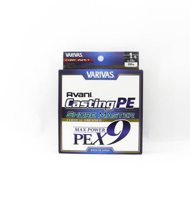 Varivas Плетеный шнур Avani Shore Master Casting X9 200м P.E 1 23lb (0860)
