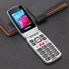 V202T раскладной телефон с двумя экранами, большими кнопками, аккумулятором 1450 мАч, экстренным вызовом, фонариком, двумя SIM-картами, Bluetooth 4G, мобильный телефон