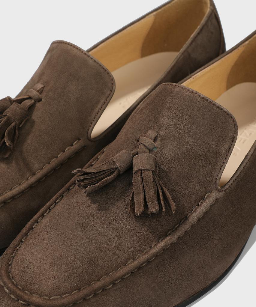 Firenze Atelier Стандартные лоферы с кисточками из замши 6100-Qs [Темно-коричневые]