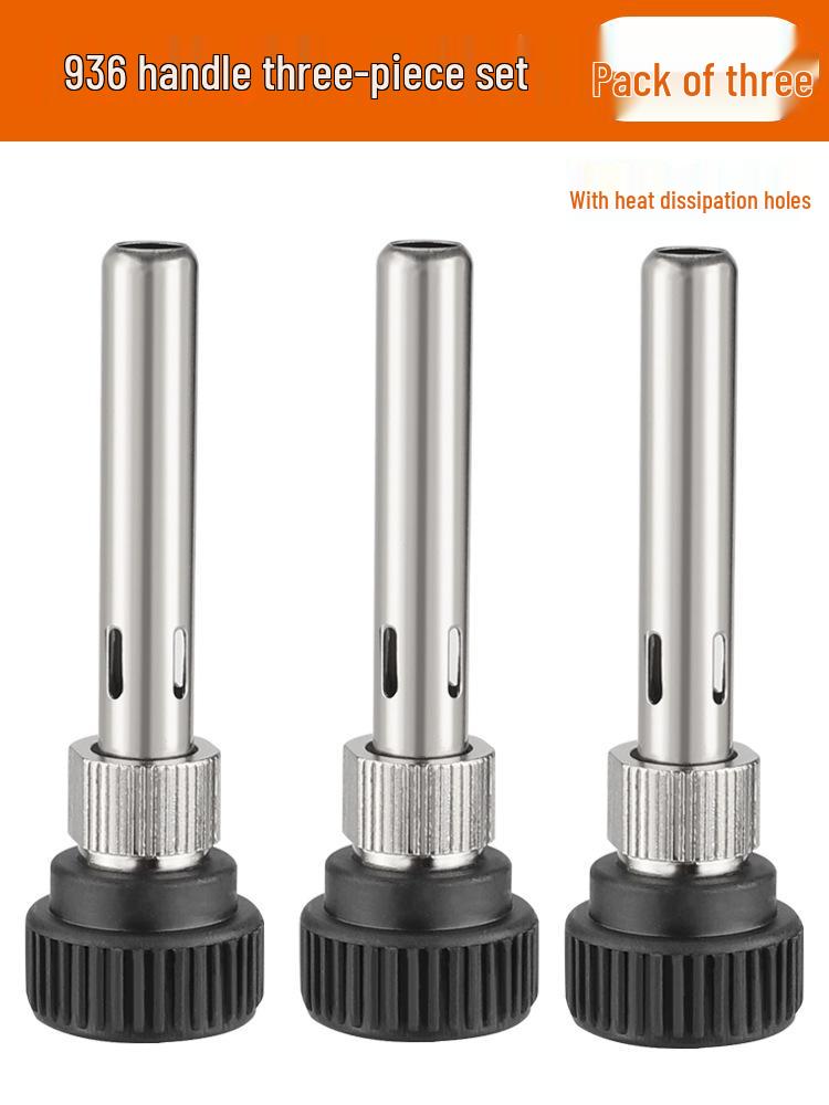 936 Soldering Station Handle Accessories: 907 Iron Tip 3-Piece Set with 203/205H Stainless Steel Sleeve Socket