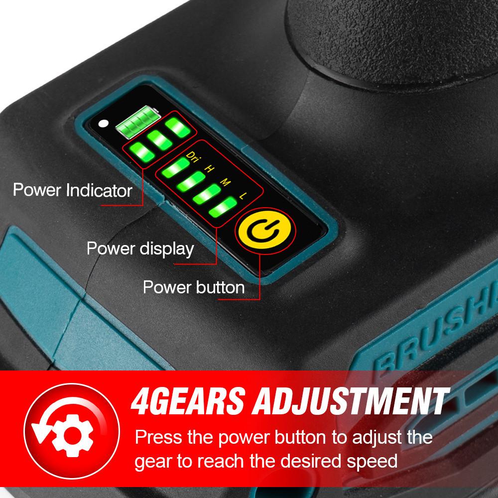 Бесщеточная шлифмашинка 6 мм 2000 Вт Электрическая аккумуляторная с регулируемой скоростью Роторные инструменты Для аккумулятора 18 В 35000 об/мин