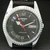 ВИНТАЖНЫЕ ОТРЕМОНТИРОВАННЫЕ МУЖСКИЕ АВТОМАТИЧЕСКИЕ ЧАСЫ SEIKO 5 ЯПОНИЯ ЧЕРНЫЙ ЦИФЕРБЛАТ a444496-1