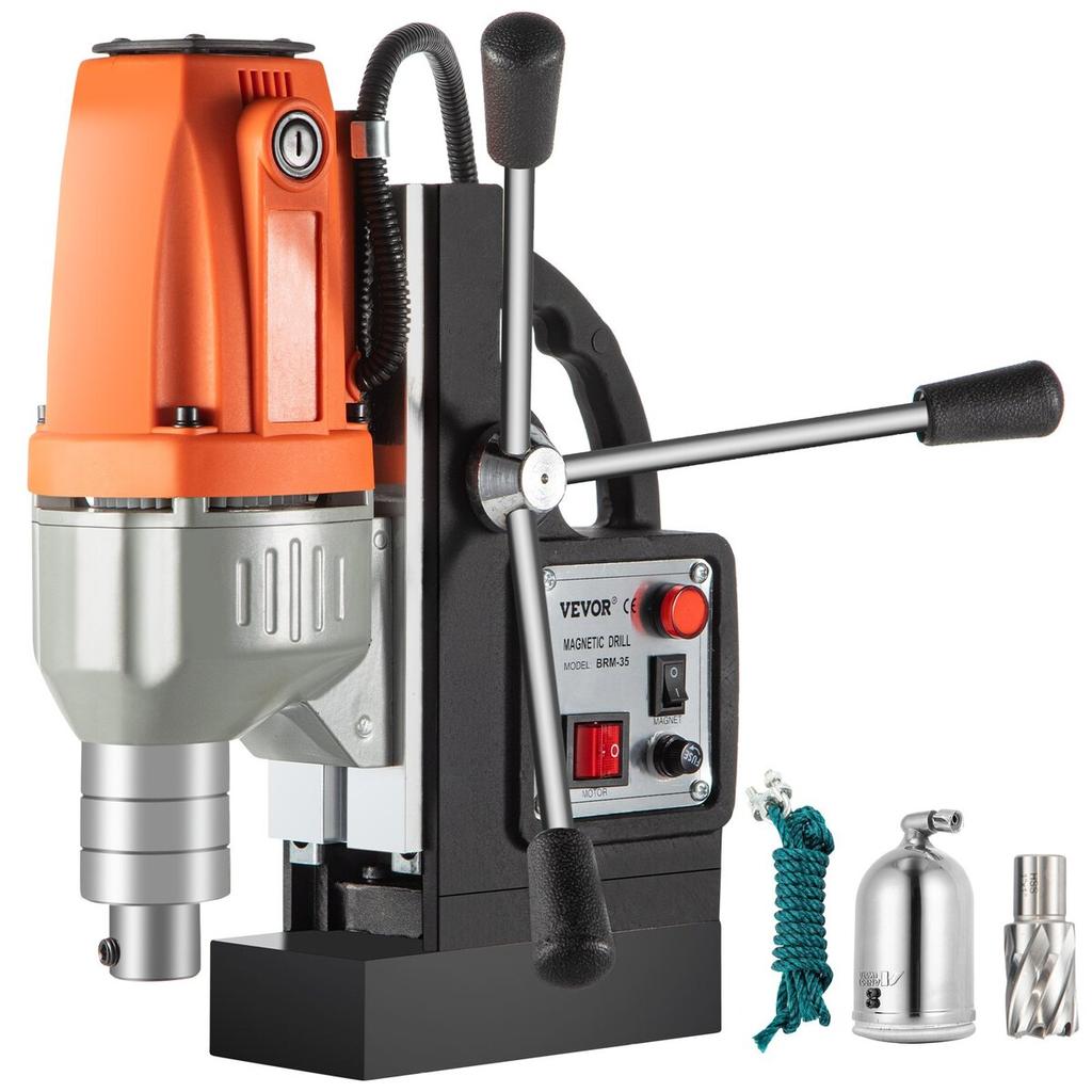 Magnetic Drill 220V-240V Magnetic Drilling Machine 980W, Metal Drill Press High Power 680 rpm, Multi-Function Metal Drill Press 35MM Core Drilling
