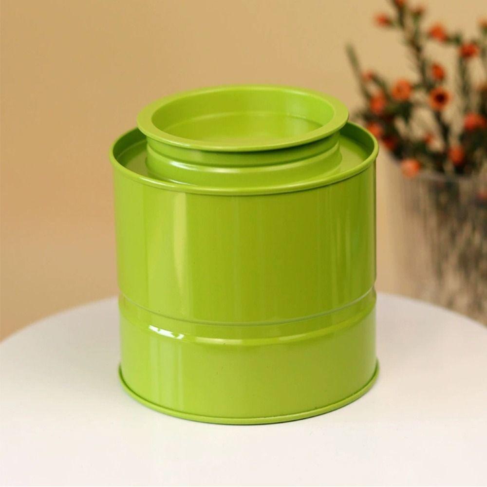 Банка с крышкой Банка для чая Винтажный стиль Герметичный контейнер Банка для чая Металлическая конструкция Материал жесть Банка для хранения Хранение дома