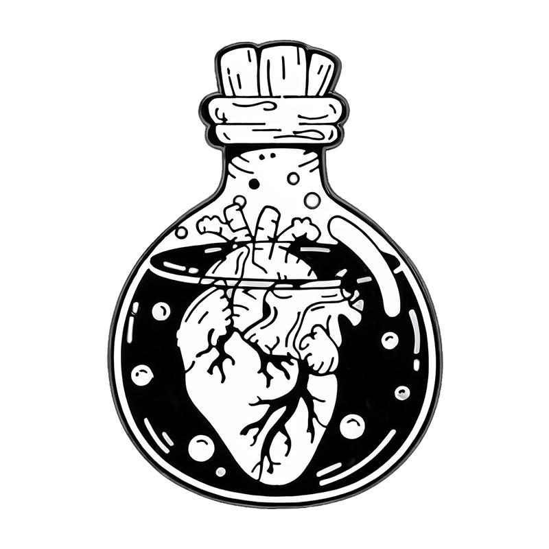 Halloween Skeleton Enamel Pins Custom Punk Potion Brooches Lapel Badges Clothes Gothic Jewelry Gift for Friends