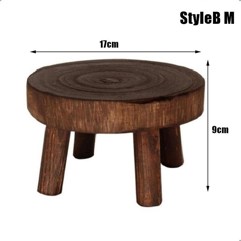 Wooden Plant Stand Flower Pot Base Holder Stool Garden Flower Display