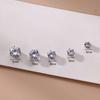 Popular No Earhole Cochlear Magnetic Earclip Iron Suction Stainless Steel Six Claw Zircon Earnail Fashion Earrings