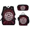 Trendy Popular Peculiar New Polynesian Tribe 3D Print 3pcs/Set Student School Bags Laptop Daypack Backpack Lunch bag Pencil Case