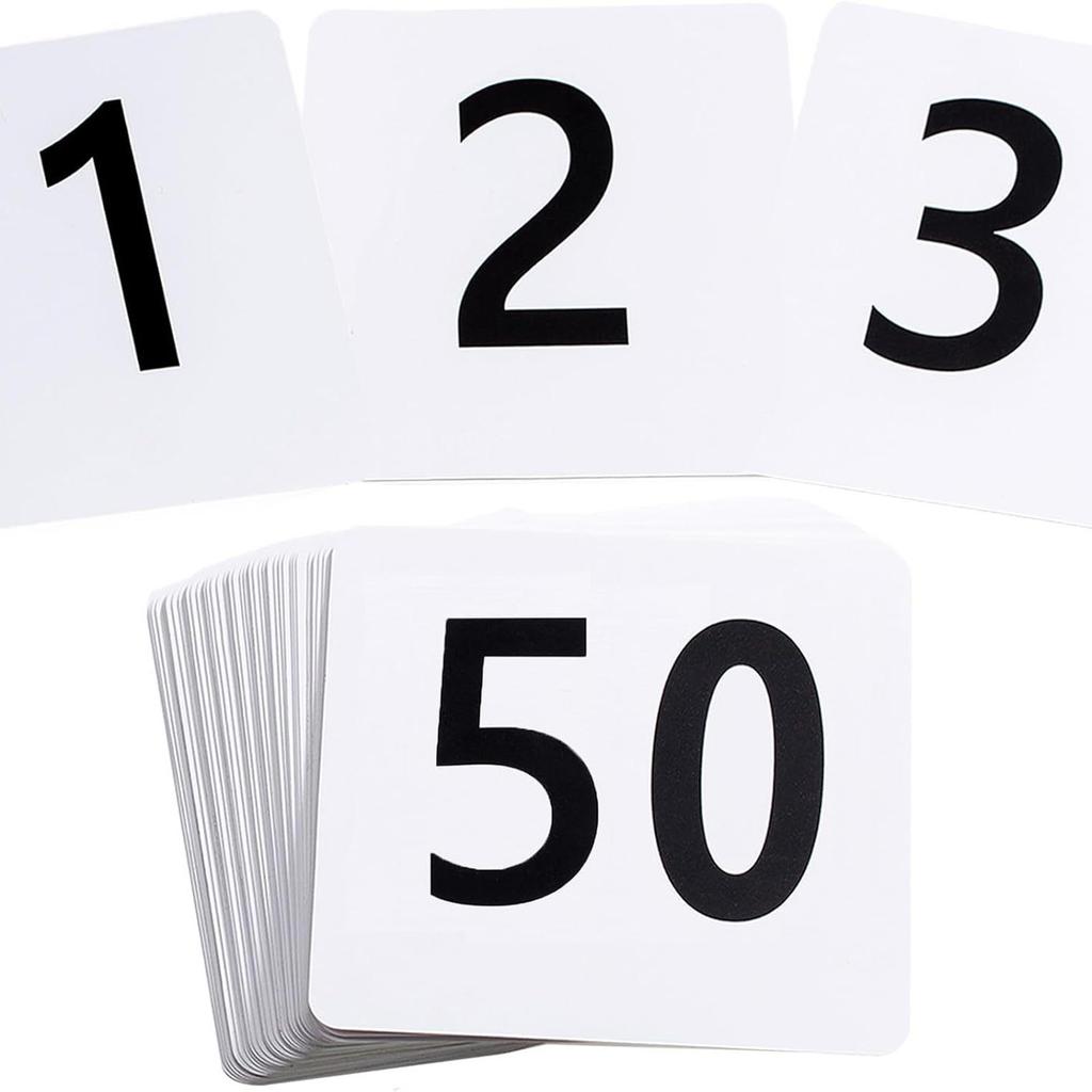 Paper Table Number Cards for Conferences and Parties Double Sided Numbered Seating Cards for Easy Viewing Place Card