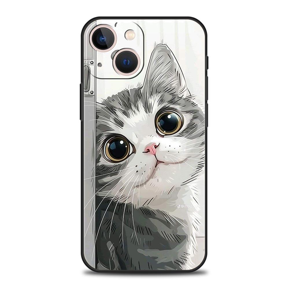 Daily Life of Cute Cats Phone Case For iPhone 17 16 15 Pro Max 11 12 13 14 7 8 Plus SE 2020 X XR XS Cover Soft Black