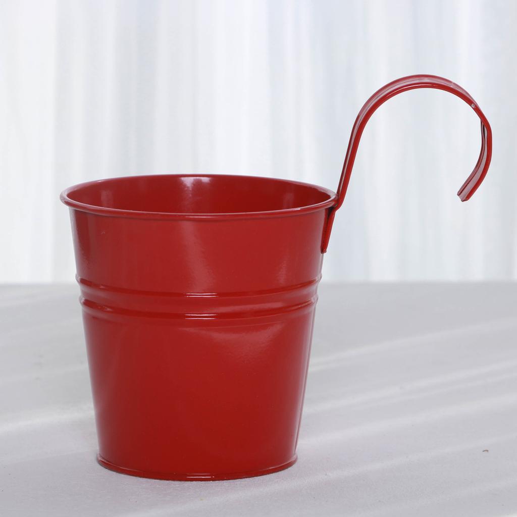 Hanging Planter Flower Holders with Detachable Hooks for Indoor Outdoor Garden Balcony Fence Railing Decoration