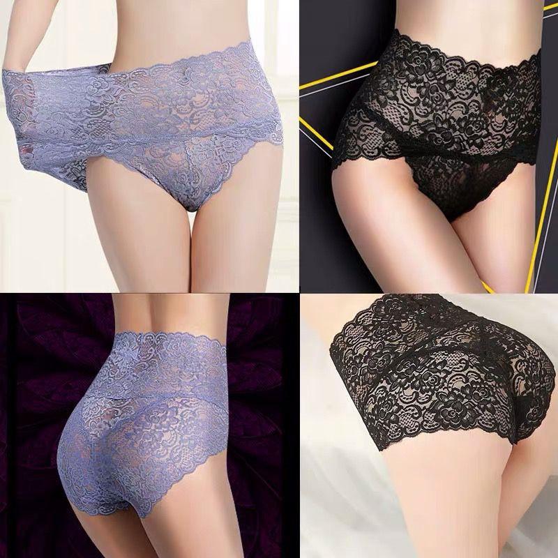 Women Lace High Waist Brief Panties Thong High Waist Knicker Underwear Sexy Lingerie Lace Panties