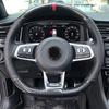 WCaRFun настроить черный замшевый чехол на руль автомобиля для Volkswagen VW Golf R MK7 Golf 7 GTI VW Polo GTI Scirocco 2015