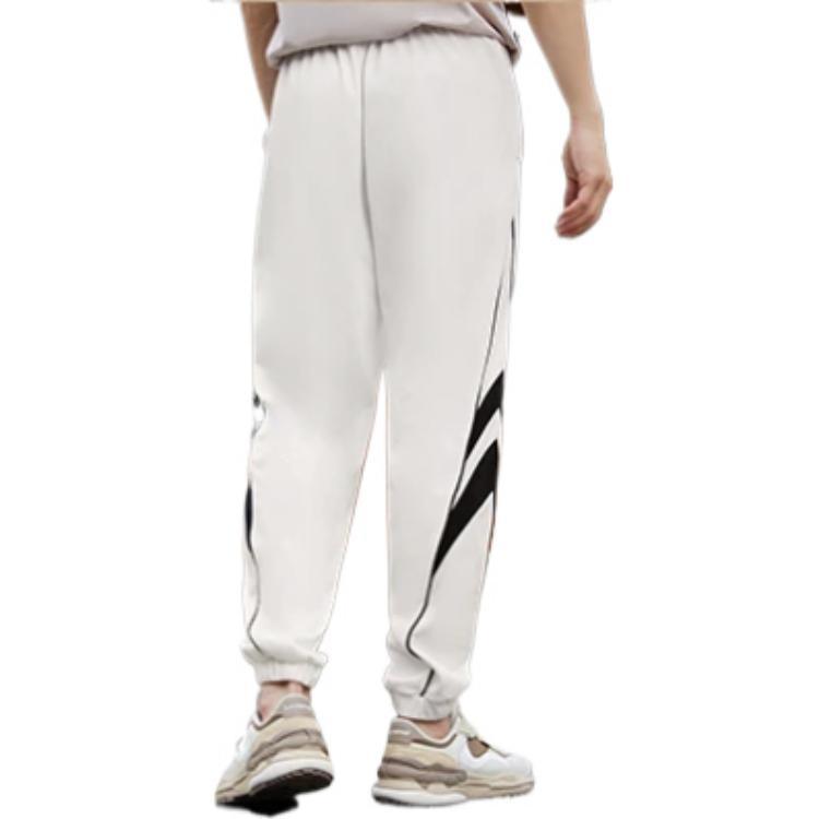 Li-Ning Color Block Graphic Sweatpants 'White Black' Men's AKLS975-4