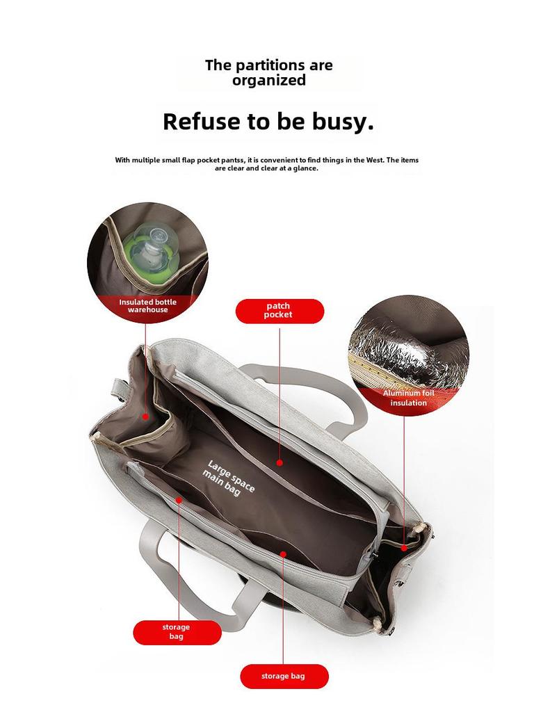 Модная многофункциональная сумка для мам: Утепленная, ручная, наплечная и сумка-мессенджер для мам и малышей