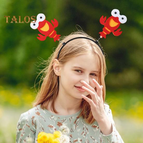 Забавный декор в виде краба, повязка на голову, весенний дизайн, повязка для волос с животными, обруч для волос с изображением краба, реквизит для фотосессии, аксессуары для волос