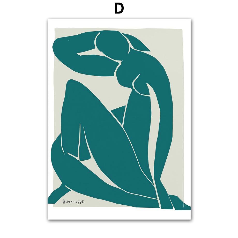 Абстрактная Девушка Ваза Цветы Листья Иллюстрация Настенное Искусство Холст Живопись Скандинавский Постер И Принты Картины Для Декора Гостиной