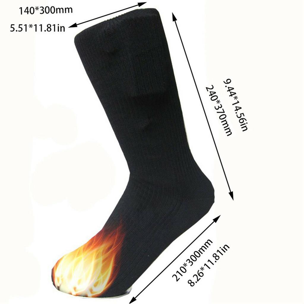 Unisex Electric Heated Socks Rechargeable Battery Power Foot Winter Warmer Socks
