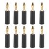 10PCS Banana Plugs 4mm Audio Jack Connector Solderless Six Blade Head for Industrial Electronic