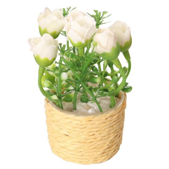 1:6 Нежный Реалистичный Вид Создай Живучесть Компактный Кукольный Домик Цветок В Горшке Модель Ролевые Игры Игрушка Реквизит Для Фотографии Растение