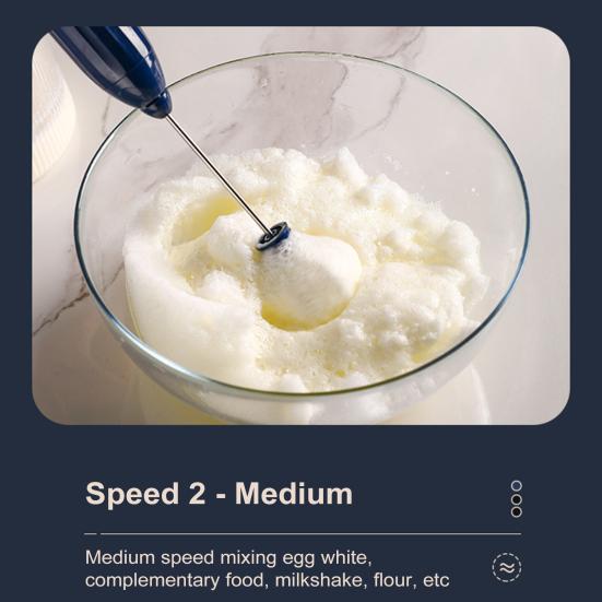 Ручной миксер для взбивания яиц, 3 скорости, беспроводной электрический вспениватель молока для кофе, горячего шоколада, беспроводной венчик для взбивания яиц, тихий кухонный миксер