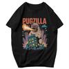 Мужская футболка Pugzilla Любитель собак Забавная Японская мопс Любитель собак Веселая идея Y2K Графика Короткий рукав Унисекс Одежда Футболки