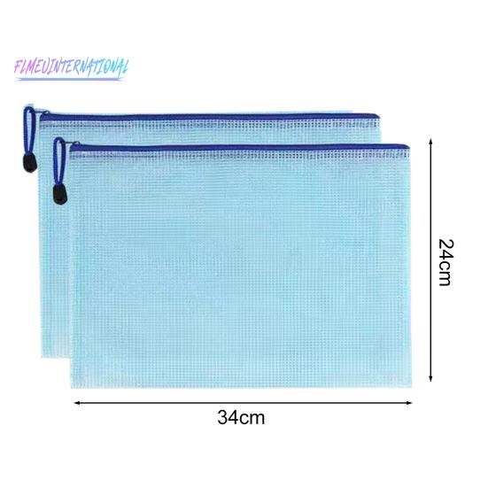 2 шт. прозрачные водонепроницаемые пакеты для файлов A4 A5-держатель для файлов, сетчатые карманы, яркие цветные пластиковые пакеты для хранения с веревочной ручкой