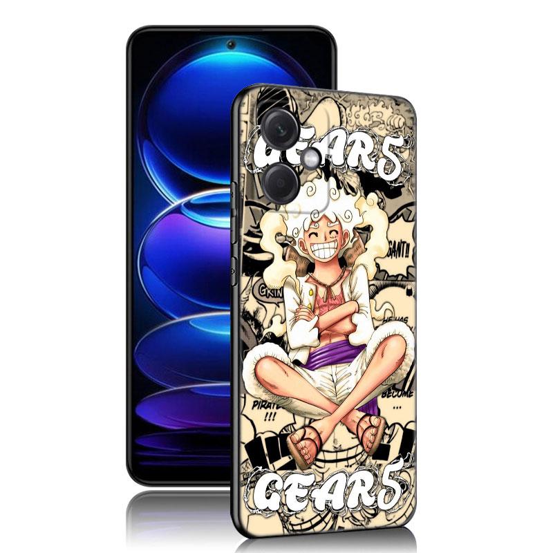 Luffy's Gear 5 аниме черный силиконовый чехол для телефона Xiaomi Redmi Note 10 11 11S 12 13 4G 8 9 11T Pro 5G Plus 8T 9S 10S 12S