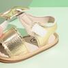 2025 Summer Bow PU Baby Girl Sandals - Korean Style Cute Solid Color Walker Shoes