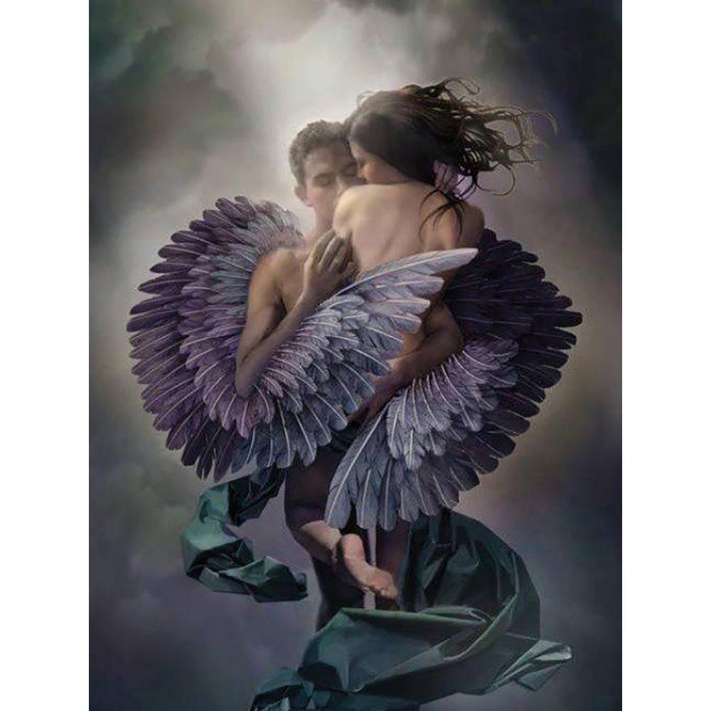 5D DIY Алмазная картина Вышивка крестиком Ангел Алмазная вышивка Портрет Мозаика Картина Rhinestone House Decor