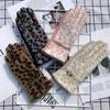 Ferret Leopard Print Warm Riding Gloves Fashion Snow Mink Gloves Non-Pour Fleece Touch Screen Warm Gloves