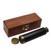Personalised 12-Inch Bronze Telescope with Wooden Box: Custom Spyglass Gift
