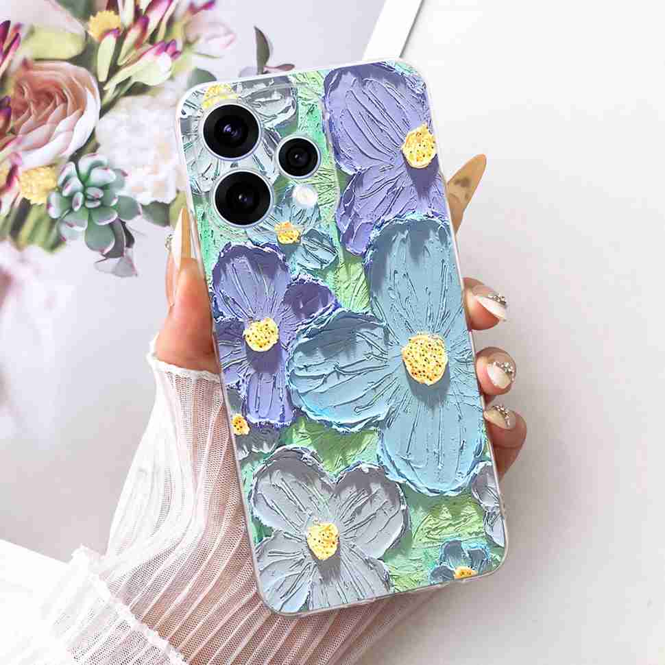 Чехол для Oppo Reno15 5G, цветной, с цветами, из мягкого силикона, задняя крышка для Oppo Reno15 Reno 15 5G CPH2825, корпус телефона, Fundas