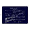 M Garand Rifle Patent M Rifle Patent M Assault Rifle Patent Print Art  Metal Plaque Cinema Mural Pub Tin Sign Posters