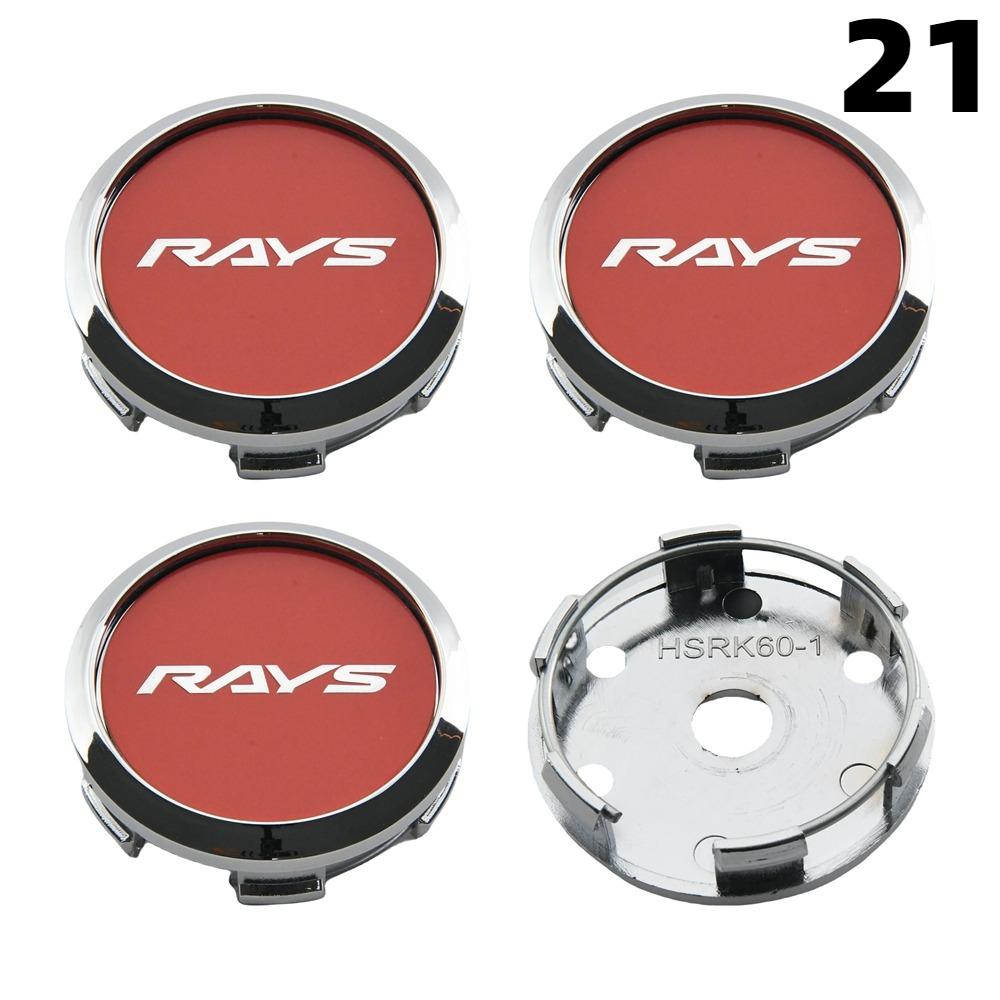 1Set/4PCS OD 60MM / ID 56MM Rim Caps RAYS VOLK VR Logo Wheel Center Cap Wheel Cover Hub caps Sport Car Tire Accessories