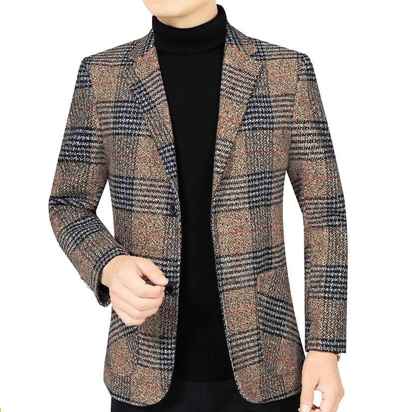 Пиджаки мужские облегающие британские клетчатые формальные пиджаки для вечеринок и свадеб деловые повседневные мужские пиджаки