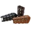 Punk Rock Gothic Leather Wax Rope Riding Belt Buckle Wrist Bracelet Strap Hand Guard Arm Guard Fashionable Knitted Bracelets