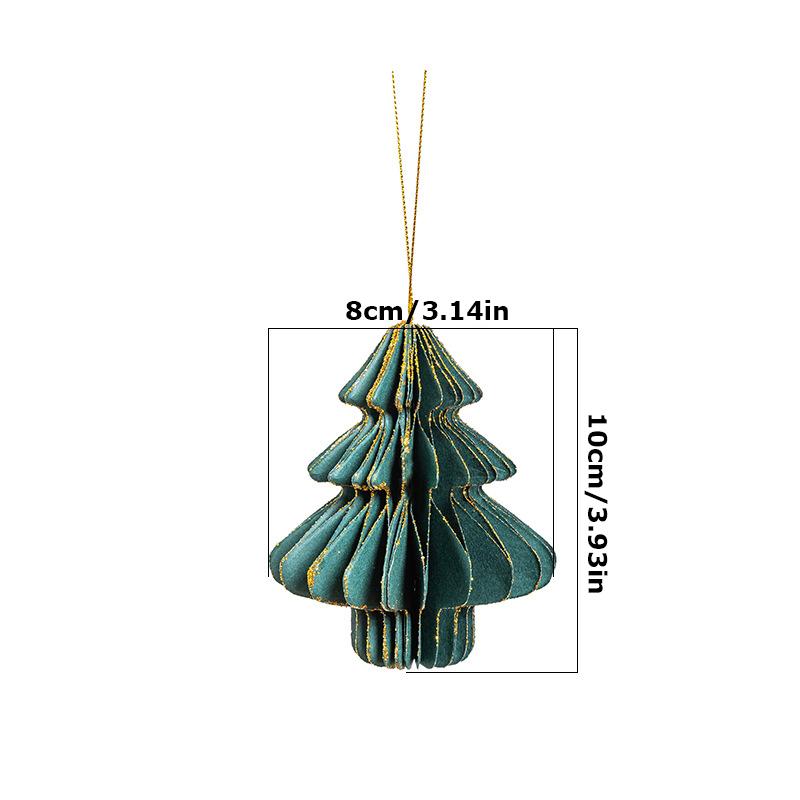 1PC Lantern Elegant Ornament Festive Paper Durable Ornament Classic Christmas Tree Romantic Honeycomb Delicate