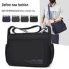 Мужская уличная сумка кроссбоди большой вместимости - Горизонтальный стиль, Однотонная, Легкий корейский плечевой рюкзак