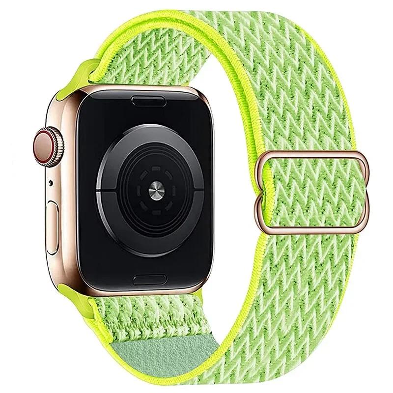 Эластичный нейлоновый ремешок для Apple Watch ultra 2 49 мм Series 9/8/7 41 мм 45 мм 38/42-40 мм/44 мм Богемский браслет ремешок для iWatch 6 5 4 3 Se