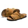 Fashion Brand Unisex Cork Shoes Woman/Man Nubuck Clogs Sandals Summer Beach Slippers Home Casual Slides Femme Belt Buckle Sandalias 2025