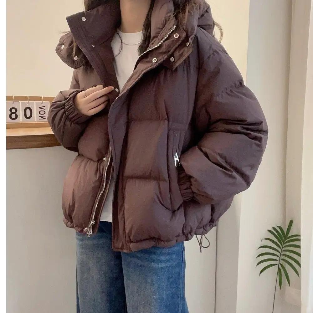 Осенняя Теплая Короткая Куртка Хлопковые Парки Базовое Пальто Женские Зимние Парки Женская Куртка Верхняя Одежда