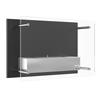 Wall-Mounted Recessed Bioethanol Fireplace 0.9 L Burner, Approx. 3 h Burning Time 60L x 22W x 40H cm Black