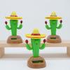 Solar Cactus Swinging Figure, Solar Powered Dance Plant for Car Dashboard Desk Shelf, Funny Bouncing Bouncing Toy for Home Office Living Room