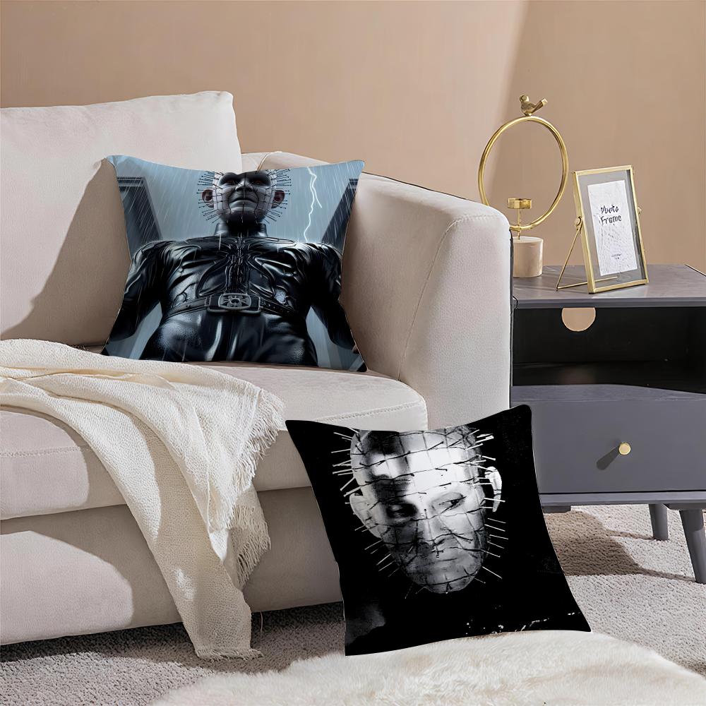 Movie horrifying HHellraiser Cushion Cover Throw Pillow Cover Hidden Button Durable Polyester Chair Cushion