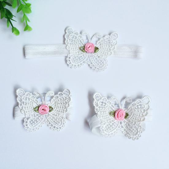 3 шт./компл. головной убор с цветком для ног, разноцветные украшения, милый орнамент, повязка на голову, головной убор для фотографии новорожденных