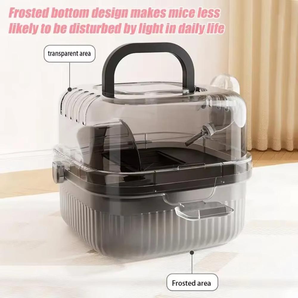 Дышащая среда обитания хомяка Прозрачные клетки для ежей Клетка для путешествий для хомяков Путешествия на открытом воздухе