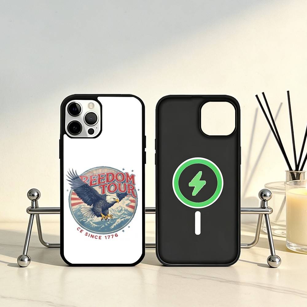Чехол для телефона с флагом США Чехол для телефона для iPhone 17, 16, 15, 14, 13, 12, 11 Plus, Pro Max Магнитный для Magsafe Беспроводная зарядка