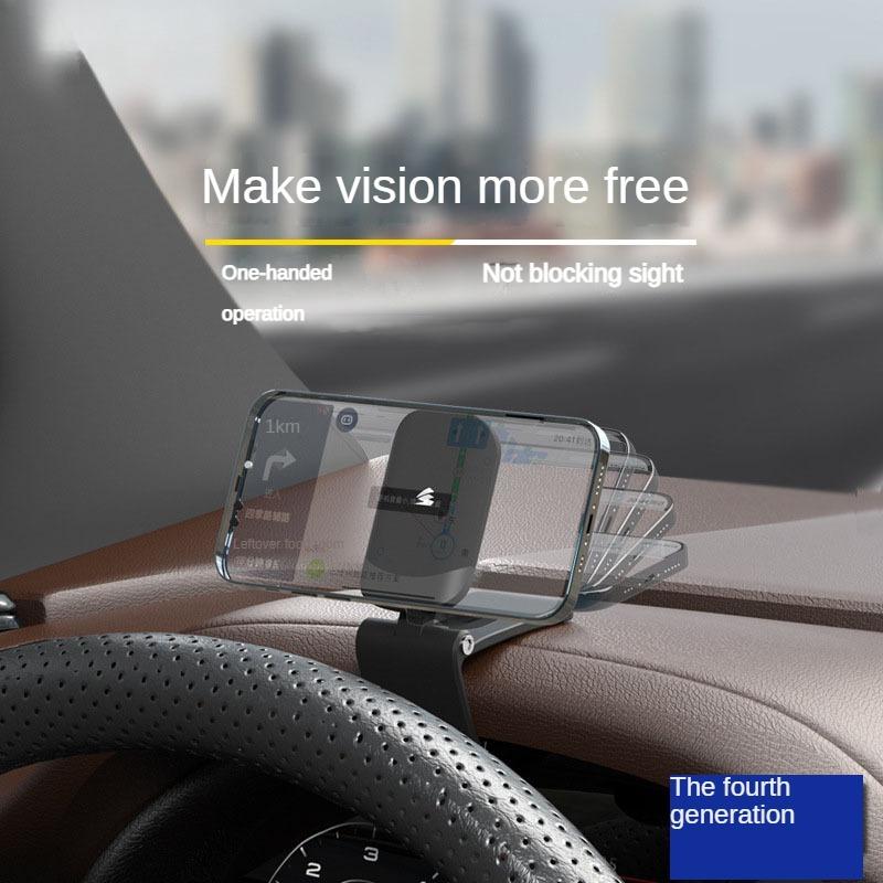 Magnetic HUD Car Phone Holder Mini Compact Automobile Instrument Panel Special Mute Bracket Magnetic Bracket